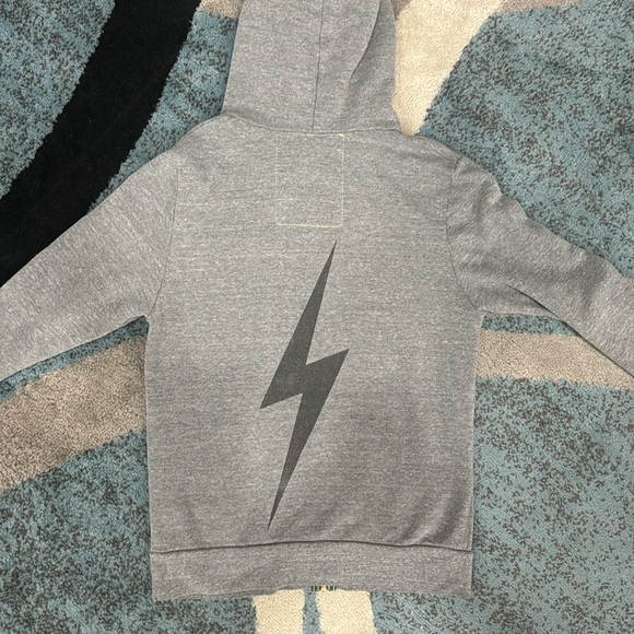 Aviator Nation Heather Grey Lightening Bolt Hoodie.  Sz Small - Picture 9 of 14